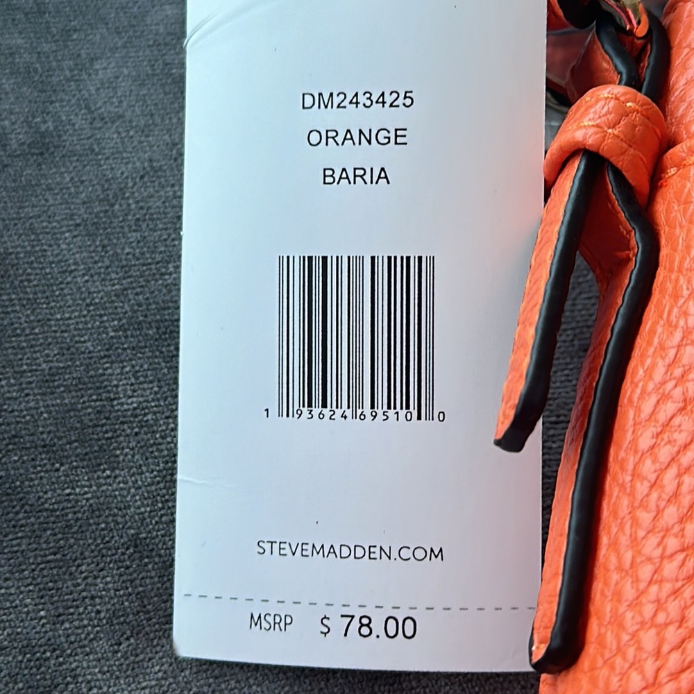 Brand New Orange Steve Madden Crossbody Purse - Picture 4 of 7